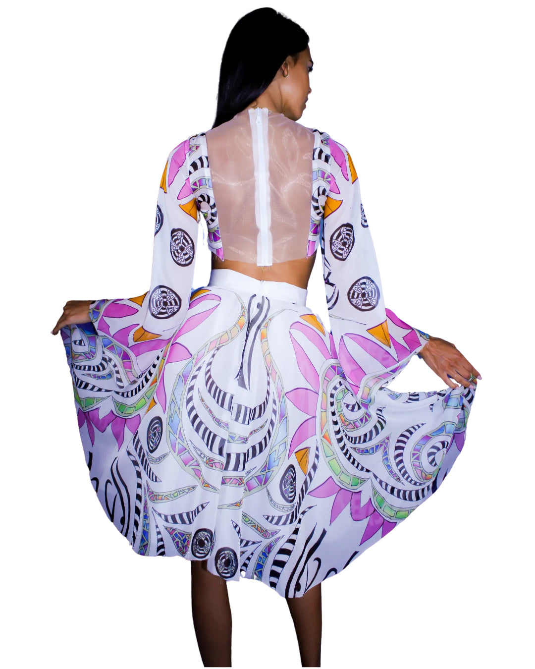 Haut court à manches cloche Phoenix