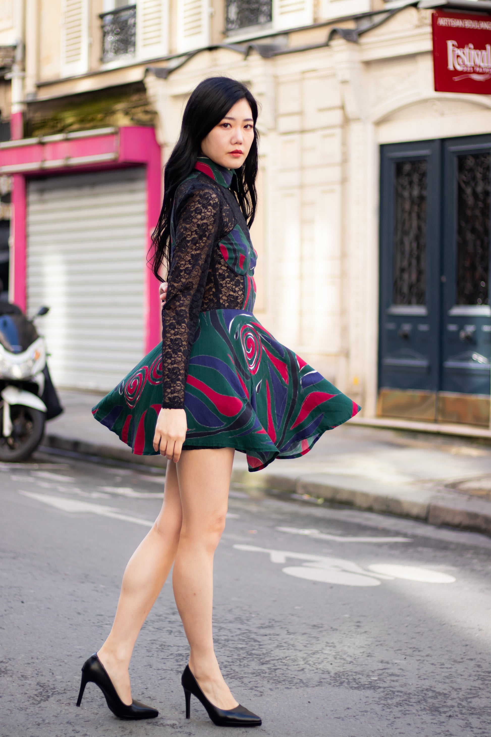 babydoll skater dress ASOS Design Floral Ruffle Babydoll Skater Dress Pink Red Size 8 Cottagecore
