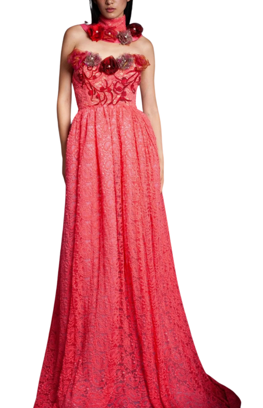 Coral Ballgown